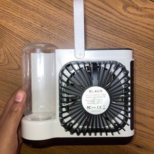 Blaux Portable Cooling Fan in Black and White